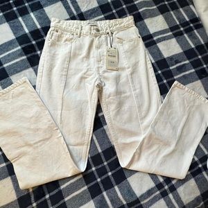 NWT ZARA DENIM JEANS MID RISE FULL LENGTH